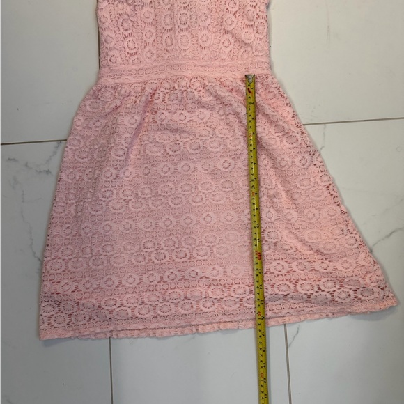 Abercrombie & Fitch Pink Floral Lace Fit Flare Spaghetti Strap Mini Dress Sz S - Picture 9 of 9